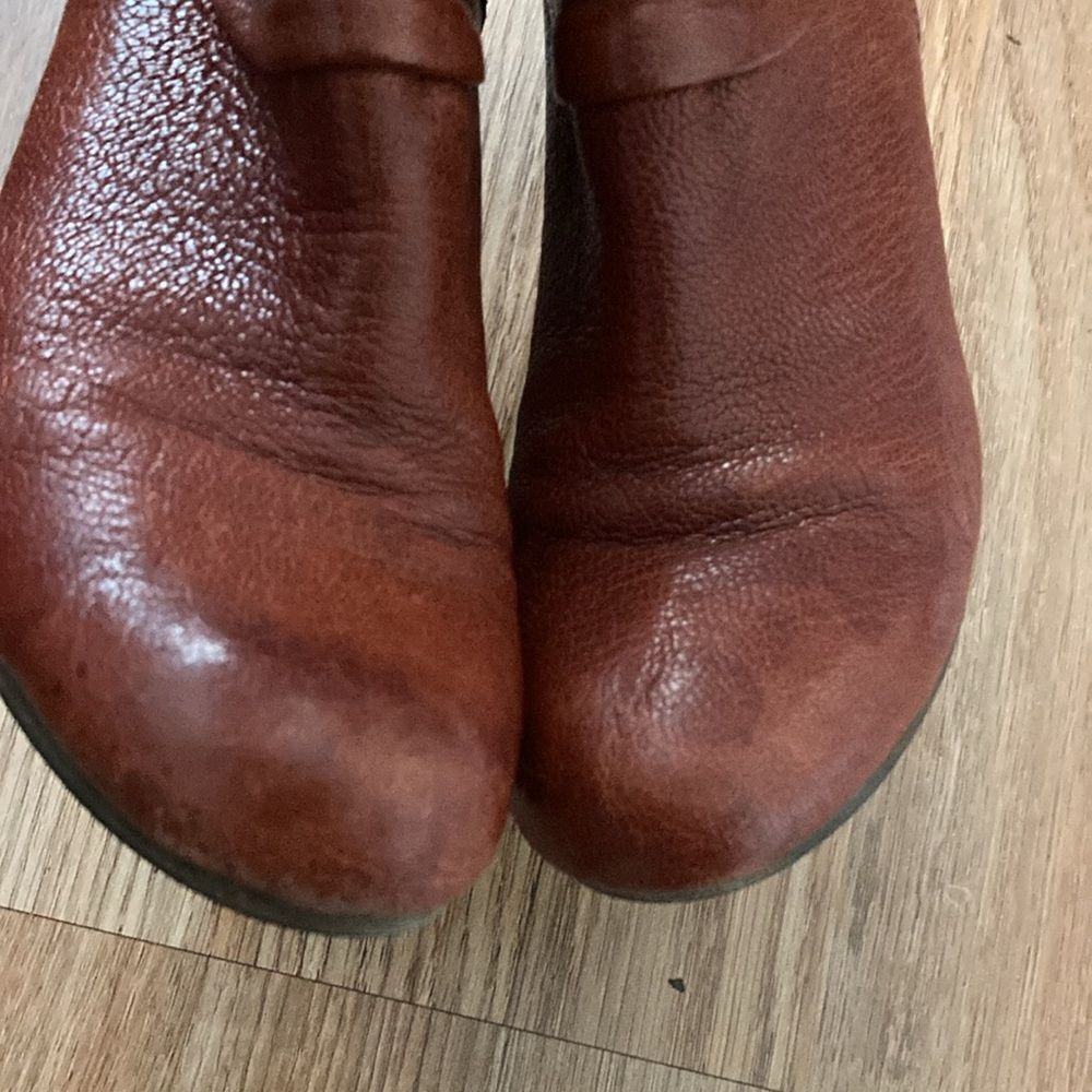 Frye Pull On Calf Length Brown Boots Sz 7 - Picture 7 of 16
